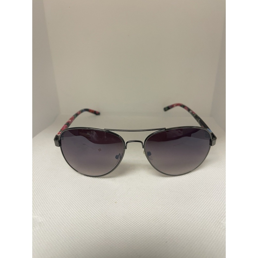 Tropical Floral Aviator Sunglasses  Black Lens L-7‎